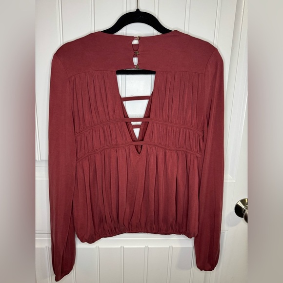 Gianni Bini Dark Rust Sandra Top - Picture 7 of 8
